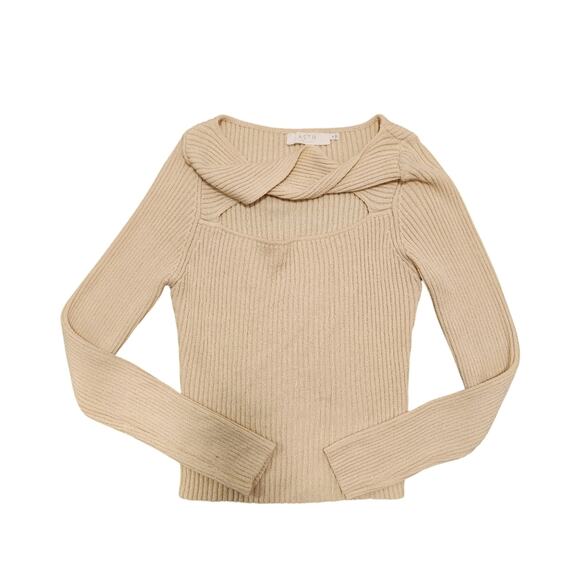 ASTR The label long sleeve cable textured knit sweater - Picture 3 of 4